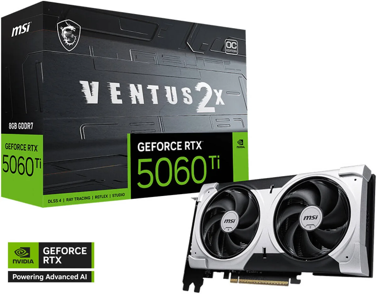 MSI RTX 5060 Ti VENTUS 2X OC PLUS 8GB
